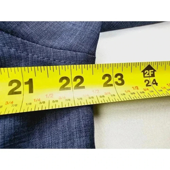 Orvis Size Medium Men's Charcoal Blue Pocket Logo Short Sleeve Polyester Shirt - Picture 2 of 12